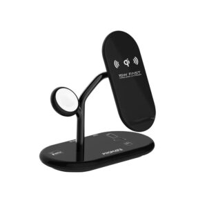 شارژر بی‌سیم پرومیت مدل BONSAI.BLACK با چهار درگاه شارژ