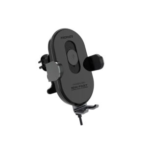 شارژر بی‌سیم و نگهدارنده گوشی پرومیت مدل POWERMOUNT-15W با فناوری Qi
