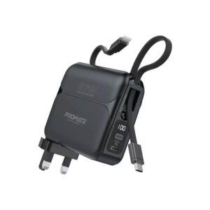 شارژر همراه (پاوربانک) فشرده پرومیت مدل POWERPACK-20PRO ظرفیت 20000 میلی آمپر ساعت به همراه شارژر